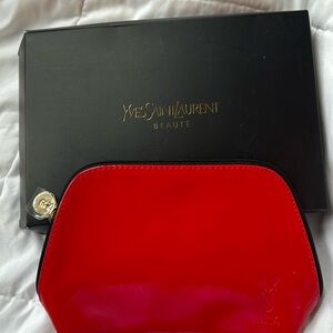 Ysl beaute red makeup pouch